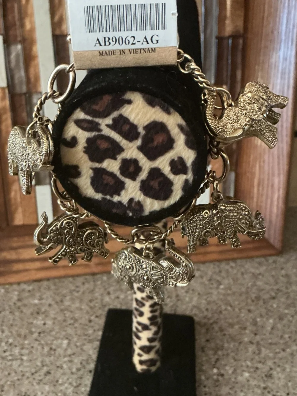New Vintage Brushed Gold Elephant Bracelet - Picture 2 of 4